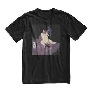 Smoking Cat Funny Meme Tshirt